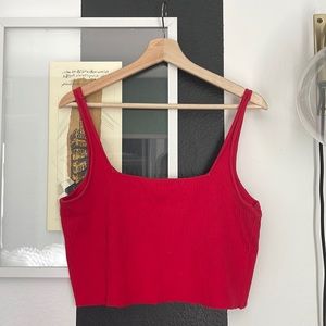 Red Crop Top Size Medium Urban Outfitters